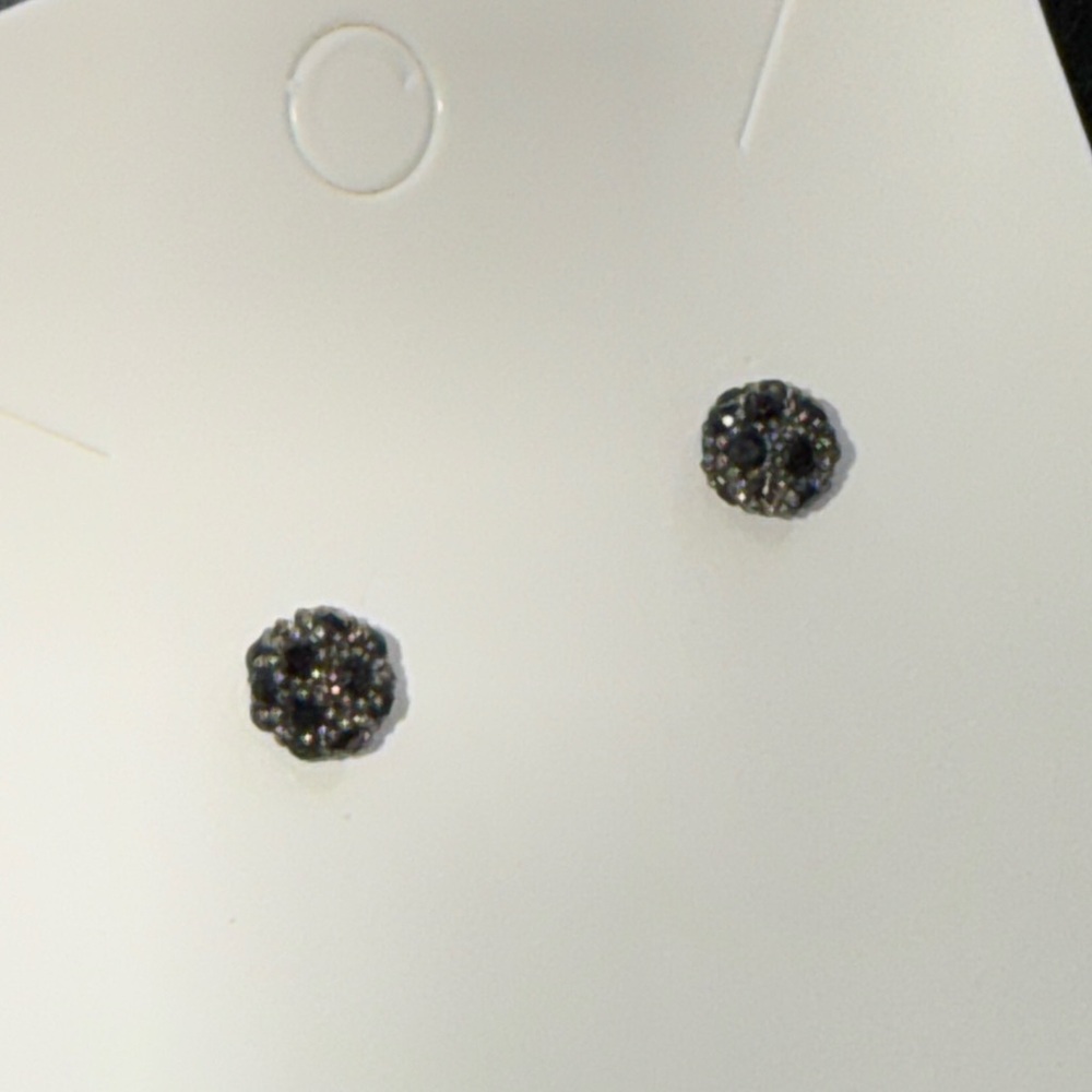 Black Textured Earrings Post Backs - image 7